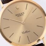 Rolex Cellini 4112 (1991) - Champagne dial 32 mm Yellow Gold case (4/7)