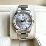 Rolex Oyster Perpetual Date 115234 (2019) - Zilver wijzerplaat 34mm Goud/Staal (1/7)