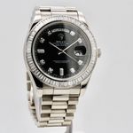 Rolex Day-Date II 218399 (2011) - Black dial 41 mm White Gold case (1/8)