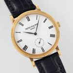 Patek Philippe Calatrava 7119J (Unknown (random serial)) - White dial 32 mm Yellow Gold case (5/8)