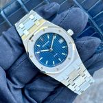 Audemars Piguet Royal Oak 14790 (2001) - Blauw wijzerplaat 36mm Staal (6/8)