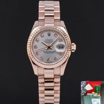 Rolex Lady-Datejust 179175 (2002) - Zilver wijzerplaat 26mm Roségoud (1/8)