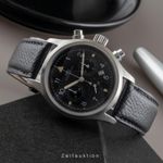 IWC Pilot Chronograph IW374101 (1995) - Zwart wijzerplaat 36mm Staal (2/8)