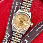Rolex Lady-Datejust 69173G (1995) - Gold dial 26 mm Gold/Steel case (1/8)