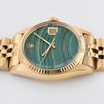Rolex Datejust 1601/8 (1975) - Green dial 36 mm Yellow Gold case (6/8)