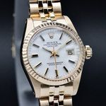 Rolex Lady-Datejust 6927 (1980) - White dial 26 mm Yellow Gold case (2/8)