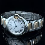 Cartier Ballon Bleu 28mm 3009 (2012) - White dial 28 mm Gold/Steel case (7/8)