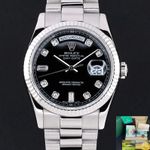 Rolex Day-Date 36 118239 (2001) - Black dial 36 mm White Gold case (1/8)