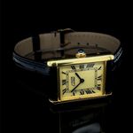 Cartier Tank Vermeil 590005 (Unknown (random serial)) - Yellow dial 23 mm Silver case (8/8)