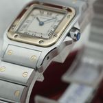 Cartier Santos Galbée 1057930 (1994) - White dial 24 mm Gold/Steel case (6/8)
