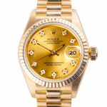 Rolex Lady-Datejust 69178 (1988) - Champagne dial 26 mm Yellow Gold case (3/8)