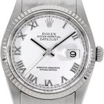 Rolex Datejust 36 16234 (Onbekend (willekeurig serienummer)) - Wit wijzerplaat 36mm Staal (1/5)