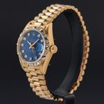Rolex Lady-Datejust 69258 (1989) - Blue dial 26 mm Yellow Gold case (4/8)