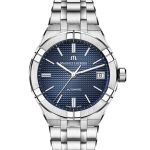 Maurice Lacroix Aikon AI6007-SS00F-430-C (2024) - Blue dial 39 mm Steel case (2/3)