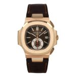 Patek Philippe Nautilus 5980R-001 (2024) - Bruin wijzerplaat 41mm Roségoud (4/6)