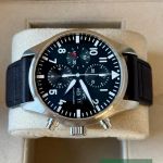 IWC Pilot Chronograph IW377709 (2017) - Zwart wijzerplaat 43mm Staal (4/7)