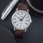 Longines Record L2.821.4.11.2 (Onbekend (willekeurig serienummer)) - Wit wijzerplaat 40mm Staal (1/8)