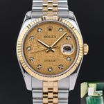 Rolex Datejust 36 116233 (2006) - Champagne dial 36 mm Gold/Steel case (1/8)