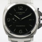Panerai Luminor 1950 3 Days GMT Automatic PAM 00329 (2012) - Black dial 44 mm Steel case (1/4)