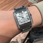 Cartier Tank Française W4TA0020 (2023) - Zilver wijzerplaat 26mm Staal (1/1)