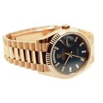 Rolex Day-Date 36 128235 (2025) - Blue dial 36 mm Rose Gold case (2/6)