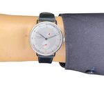 NOMOS Metro Datum Gangreserve 1101 (2024) - Zilver wijzerplaat 37mm Staal (7/8)