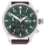 IWC Pilot Chronograph IW388103 (2024) - Groen wijzerplaat 41mm Staal (1/8)