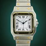 Cartier Santos Galbée 2961 (1980) - White dial 29 mm Steel case (1/8)