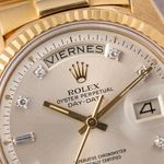 Rolex Day-Date 1803 (1976) - Silver dial 36 mm Yellow Gold case (8/8)