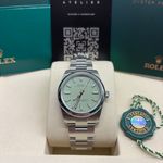 Rolex Oyster Perpetual 34 124200 (2025) - Green dial 34 mm Steel case (2/8)
