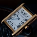 Cartier Tank Solo W5200004 (2020) - Zilver wijzerplaat 35mm Geelgoud (5/8)