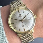 Omega Seamaster 166.020 (1963) - White dial 34 mm Gold/Steel case (2/8)