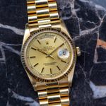 Rolex Day-Date 36 18238 (1990) - Champagne dial 36 mm Yellow Gold case (1/8)