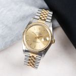 Rolex Datejust 36 16233 (1988) - Champagne dial 36 mm Gold/Steel case (1/8)