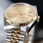 Rolex Datejust 36 16233 (1988) - Champagne dial 36 mm Gold/Steel case (5/8)