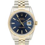 Rolex Datejust 36 16233 (1991) - Blue dial 36 mm Gold/Steel case (2/8)