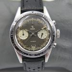 Yema Vintage 70s vintage watch Yema Daytona panda reverse chronograph valjoux 7734 steel 38mm (1975) - Zwart wijzerplaat 38mm Staal (5/8)