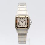 Cartier Santos Galbée W20012C4 (Unknown (random serial)) - White dial 35 mm Gold/Steel case (1/8)