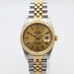 Rolex Datejust 36 16233 (1998) - Goud wijzerplaat 36mm Goud/Staal (1/8)