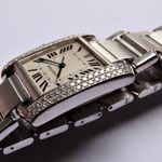 Cartier Tank Française 2366 (2010) - Zilver wijzerplaat 28mm Witgoud (6/8)