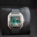 Cartier Santos WSSA0055 (2025) - Green dial 40 mm Steel case (2/8)