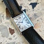 Cartier Tank Solo WSTA0028 (2020) - White dial 27 mm Steel case (2/8)