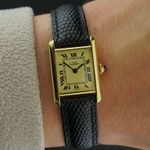 Cartier Tank Vermeil 5057001 (1990) - Champagne wijzerplaat 20mm Zilver (2/8)