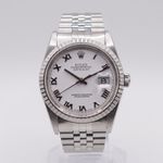 Rolex Datejust 36 16220 (1989) - Wit wijzerplaat 36mm Staal (2/8)