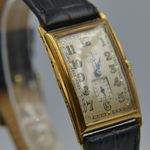 Omega Vintage 30's vintage watch mens Art Deco solid gold 18k Omega cal. 19.4 s 15 P (1930) - Unknown dial 24 mm Red Gold case (4/8)