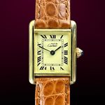 Cartier Tank 5057001 (1990) - Champagne dial 20 mm Gold/Steel case (1/8)