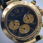 Cartier Pasha 0960 1 (1996) - Blue dial 38 mm Yellow Gold case (3/8)