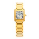 Cartier Tank Française 2385 (2003) - Wit wijzerplaat 20mm Geelgoud (1/1)