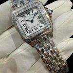 Cartier Panthère W4PN0007 (2024) - Zilver wijzerplaat 30mm Staal (3/3)