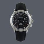 Blancpain Léman Fly-Back 2182F-1130A-64B (2002) - Zwart wijzerplaat 38mm Staal (1/1)